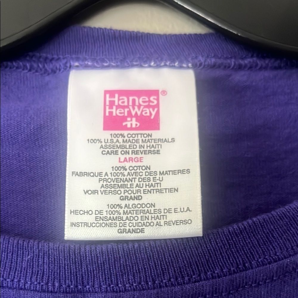 Vintage Purple  Tee with Floral Embroidery - Picture 2 of 4